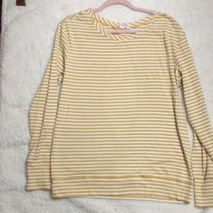 Yellow white stripped long sleeve